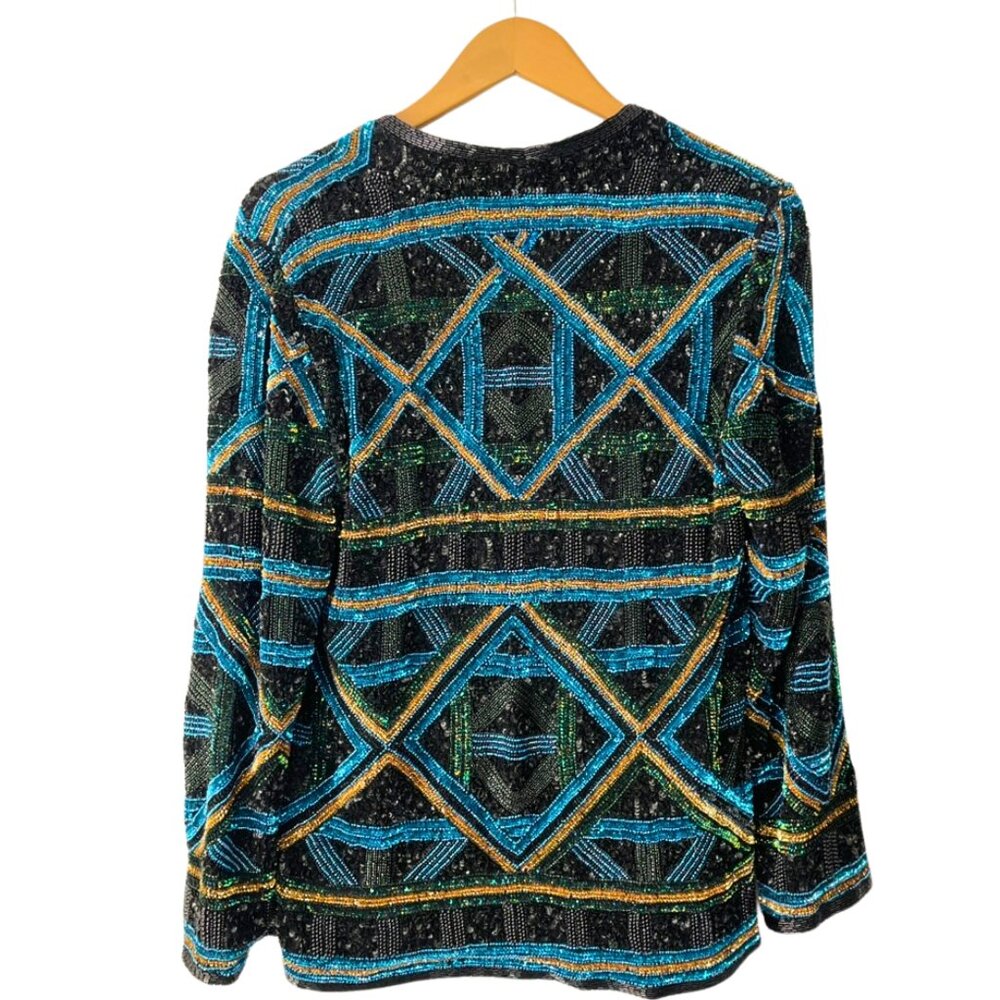 Adrianna Papell Evening Sequin Jacket Size XL